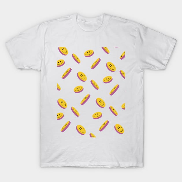 Smiley pattern #2 T-Shirt by Green Dreads